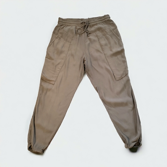 The Odells Slouch Pant Womens S Olive Green Drawstring Elastic Hem Waist - Picture 6 of 9